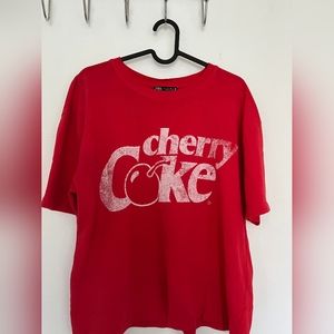Zara Vintage Oversized Graphic Tshirt Cherry Coke
